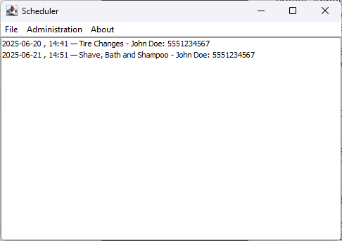 Screenshot of Main Application Screen
